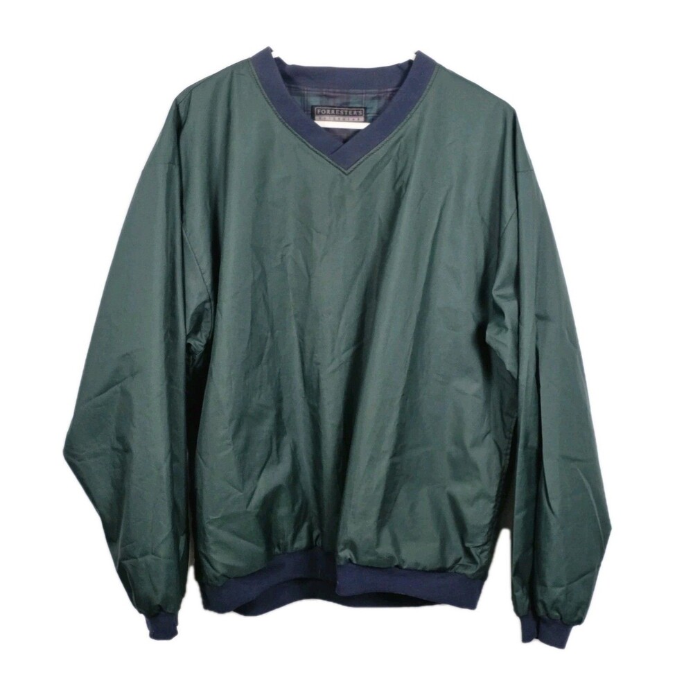Forrester's Outerwear‎ Men’s XXL Green V-Neck Golf Windbreaker